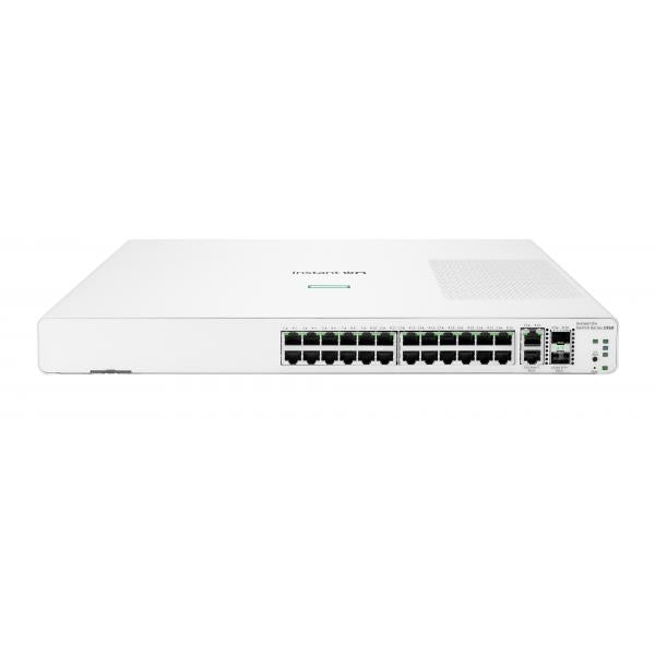 HPE Aruba Networking Networking Instant On Switch 24p Gigabit 2p 10GBT 2p SFP+ 1960 (Aruba Instant On 1960 24G 2XGT 2SFP+ Switch)HpeJL806A