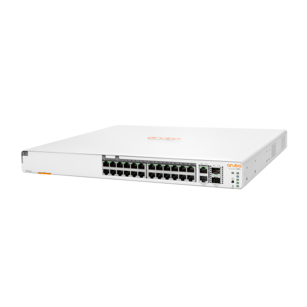 HPE Aruba Networking Networking Instant On Switch 20p Gigabit CL4 4p Gigabit CL6 PoE 2p 10GBT 2p SFP+ 370W 1960 (HPE Aruba InstantOn [IOn] Switch 1960-24)HpeJL807A