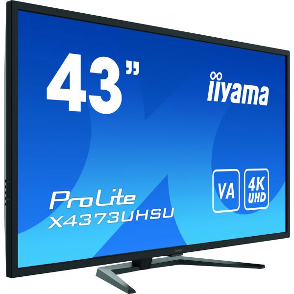 Iiyama ProLite X4373UHSU-B1 Monitor PC 108 cm [42.5] 3840 x 2160 Pixel 4K Ultra HD Nero (iiyama ProLite X4373UHSU-B1 - Monitor a LED - 43 [42.5 visualizzabile] - 3840 x 2160 4K @ 60 Hz - VA - 400 cd/m? - 4000:1 - 3 ms - 2xHDMI, DisplayPort, Mini Disp...