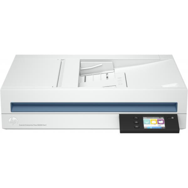 HP Scanjet Enterprise Flow N6600 fnw1 Scanner piano e ADF 1200 x 1200 DPI A4 Bianco (HP ScanJet Enterprise Flow N6600 fnw1 - Scanner documenti - Sensore di immagine a contatto [CIS] - Duplex - A4/Legal - 600 dpi x 600 dpi - fino a 50 ppm [mono] / fin...