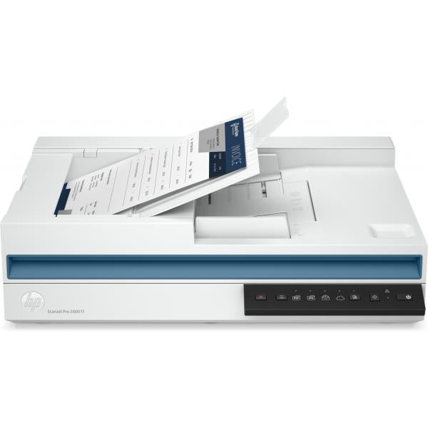 HP ScanJet Pro 2600 f1 Scanner piano 1200 x 1200 DPI A4 Bianco (HP Scanjet Pro 2600 f1 - Scanner documenti - CMOS/CIS - Duplex - A4/Legal - 1200 dpi x 1200 dpi - fino a 25 ppm [mono] / fino a 25 ppm [colore] - ADF [Alimentatore automatico documenti] ...