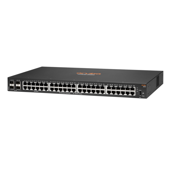 HPE Aruba Networking Aruba 6000 48G 4SFP Gestito L3 Gigabit Ethernet [10/100/1000] 1U (HPE Aruba 6000 48G 4SFP Switch - Switch - L3 - Managed - 48 x 10/100/1000 + 4 x Gigabit SFP - side to side airflow - rack-mountable - AC 100 - 127 V / 200 - 240 V ...