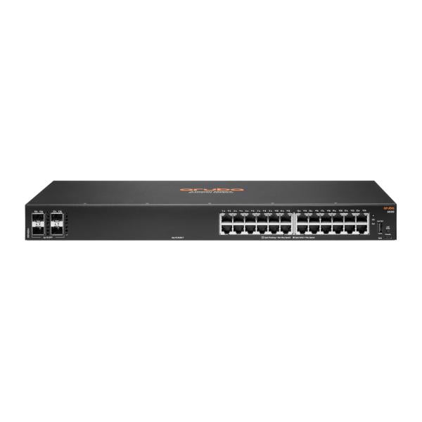 HPE Aruba Networking Aruba 6000 24G 4SFP Gestito L3 Gigabit Ethernet [10/100/1000] 1U (HPE Aruba 6000 24G 4SFP Switch - Switch - L3 - Managed - 24 x 10/100/1000 + 4 x Gigabit SFP - side to side airflow - rack-mountable - AC 100 - 127 V / 200 - 240 V)...
