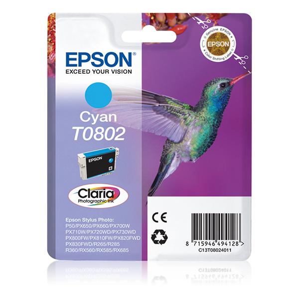 Epson Hummingbird Cartuccia Ciano (Epson T0802 - cyan - original - bl?kpa)EpsonC13T08024021