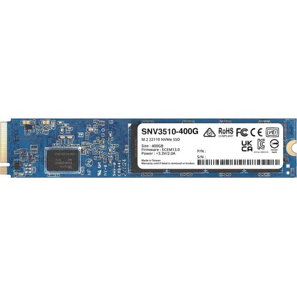 Synology SNV3510 400 GB M.2 PCI Express 3.0 NVMe (Synology SNV3510 400GB M.2 22110 NVMe PCIe 3x4; read / write 225;000 IOPS / 45;000 IOPS; 491 TBW; 5 year warranty [5Years warranty])SynologySNV3510-400G