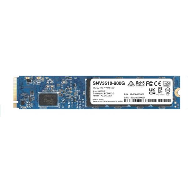 Synology SNV3510 800 GB M.2 PCI Express 3.0 NVMe (SNV3510 800GB M.2 NVMe SSD - PCIe 3.0 x4 3100MB/s read - 1000MB/s write - Warranty: 12M)SynologySNV3510-800G