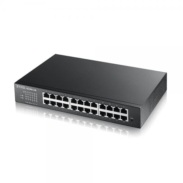 Zyxel GS1900-24E-EU0103F switch di rete Gestito L2 Gigabit Ethernet [10/100/1000] 1U Nero (Zyxel GS1900 Series GS1900-24E - Switch - intelligente - 24 x 10/100/1000 - montabile su rack, montaggio a parete - per USG Flex 100)Zyxel4718937621132GS1900-2...