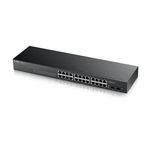Zyxel GS-1900-24 v2 Gestito L2 Gigabit Ethernet [10/100/1000] 1U Nero (24 PORT GBE L2 SMART SWITCH - RACKMOUNT FANLESS V2)Zyxel4718937621231GS1900-24-EU0102F