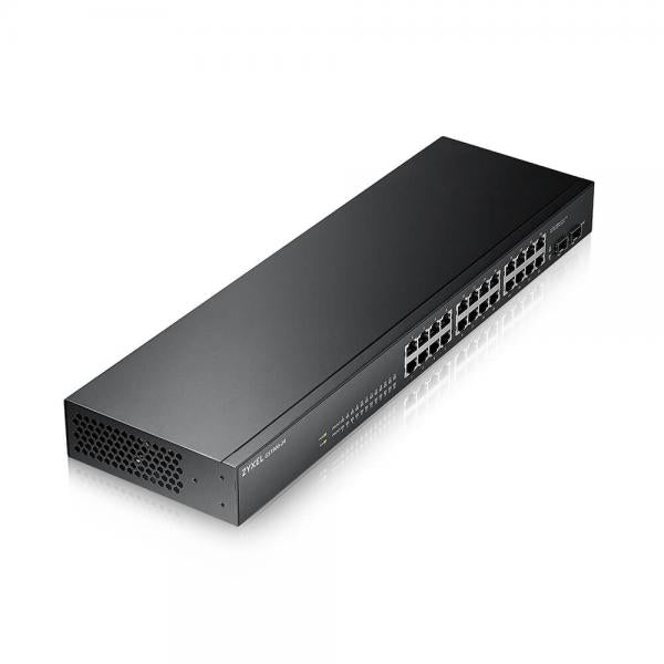 Zyxel GS-1900-24 v2 Gestito L2 Gigabit Ethernet [10/100/1000] 1U Nero (24 PORT GBE L2 SMART SWITCH - RACKMOUNT FANLESS V2)Zyxel4718937621231GS1900-24-EU0102F