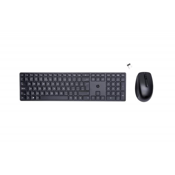 HP Combinazione di tastiera e mouse wireless 650, colore nero (650 Wireless Keyboard and M - Warranty: 3M)Hp4R013AA#ABB