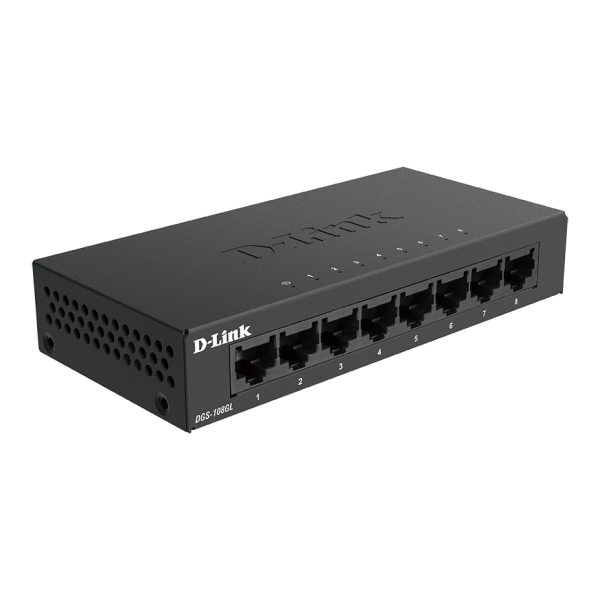 D-Link DGS-108GL Non gestito Gigabit Ethernet [10/100/1000] Desktop Nero (D-Link DGS 108GL - Switch - unmanaged - 8 x 10/100/1000 - desktop)D-link0790069458613DGS-108GL/B