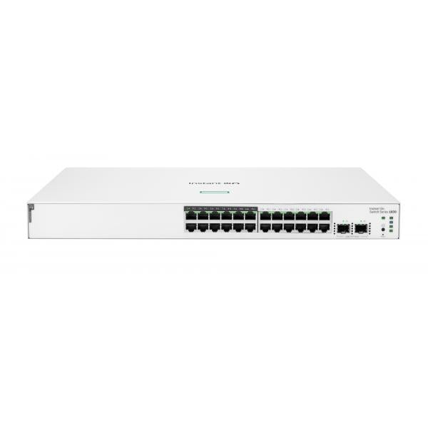HPE Aruba Networking Networking Instant On Switch 24p Gigabit CL4 PoE 2p SFP 195W 1830 (Aruba Instant On 1830 24G 12P - Class4 Poe 2Sfp 195W Managed - L2 Gigabit Ethernet [10/100/1000] Power Over Ethernet [Poe] 1U - Warranty: 12M)HpeJL813A