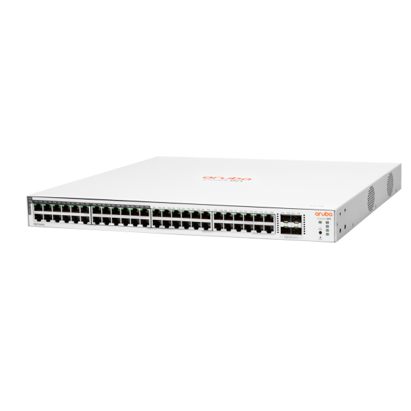 HPE Aruba Networking Aruba Instant On 1830 48G 24p Class4 PoE 4SFP 370W Gestito L2 Gigabit Ethernet [10/100/1000] Supporto Power over Ethernet [PoE] 1U (ARUBA ION 1830 48G 4SFP - 370W SW UK)Hpe0190017524474JL815A#ACC