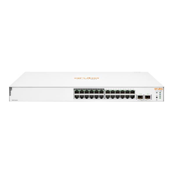 HPE Aruba Networking Aruba Instant On 1830 24G 12p Class4 PoE 2SFP 195W Gestito L2 Gigabit Ethernet [10/100/1000] Supporto Power over Ethernet [PoE] 1U (ARUBA ION 1830 24G 2SFP - 195W SW UK)HpeJL813A#ACC
