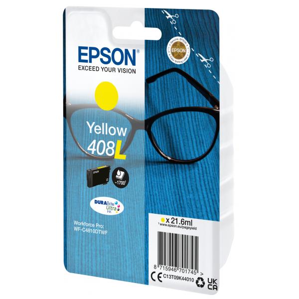 Epson Inchiostro giallo singolo DURABrite Ultra Occhiali 408L (SINGLE YELLOW 408L DURABRITE INK)EpsonC13T09K44010