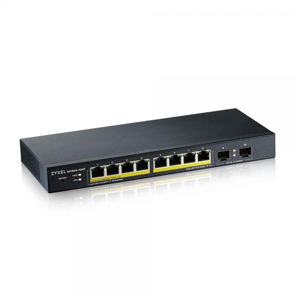 Zyxel GS1900-10HP Gestito L2 Gigabit Ethernet [10/100/1000] Supporto Power over Ethernet [PoE] Nero (GS1900-10HP V2 8-PORT GBE L2 - POE SMART SWITCH + 2 SFP SLOTS 8)Zyxel4718937621217GS1900-10HP-GB0102F