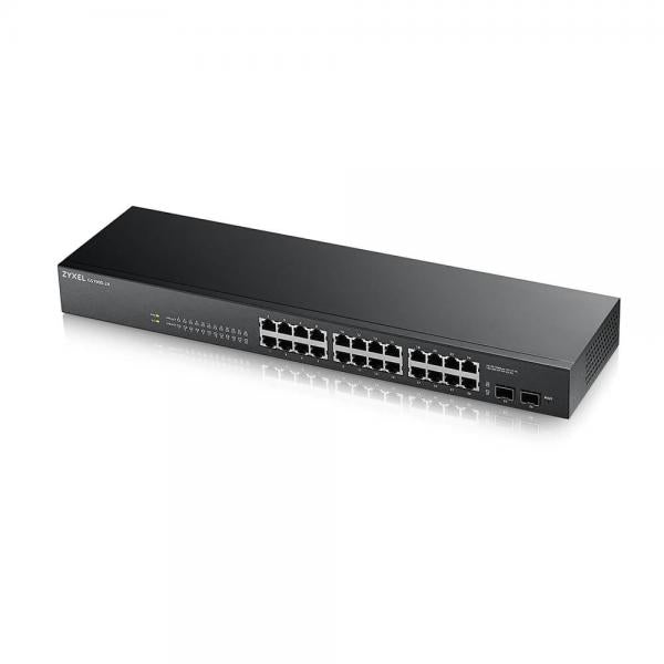 Zyxel GS-1900-24 v2 Gestito L2 Gigabit Ethernet [10/100/1000] 1U Nero (Zyxel GS1900-24 24-port GbE L2 Smart Switch rackmount fanless)Zyxel4718937621248GS1900-24-GB0102F