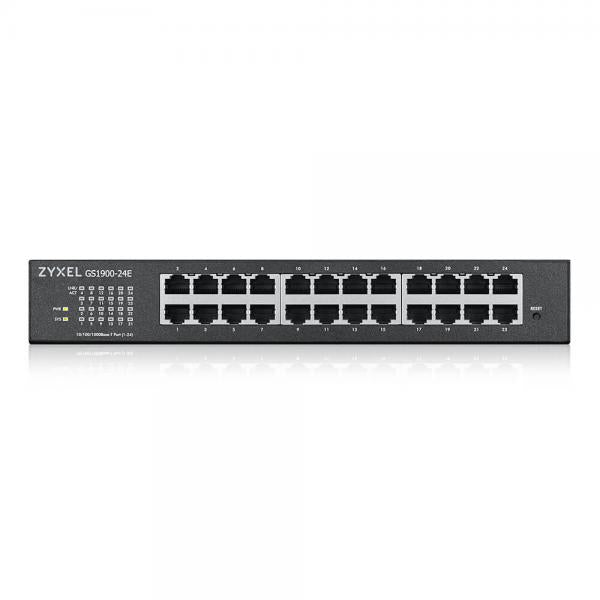 Zyxel GS1900-24E Gestito L2 Gigabit Ethernet [10/100/1000] 1U Nero (Zyxel GS1900 Series GS1900-24E - Switch - smart - 24 x 10/100/1000 - rack-mountable, wall-mountable)Zyxel4718937621149GS1900-24E-GB0103F