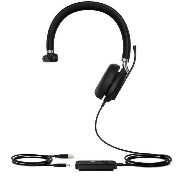 Yealink UH38 Mono Teams Auricolare Con cavo e senza cavo A Padiglione Musica e Chiamate USB tipo-C Bluetooth Nero (UH38 Mono Teams no bat USB-C)Yealink69388183104071308083
