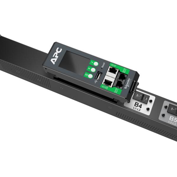 APC APDU10450SM unità di distribuzione dell'energia [PDU] 42 presa[e] AC 0U Nero (APC NetShelter Rack PDU Advanced - Power distribution unit [rack-mountable] - switched metered outlet - AC 415 V - 34.6 kW - 34600 VA - 3-phase - Ethernet 10/100/1000 -...