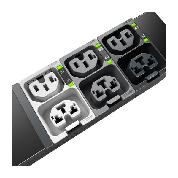 APC APDU10450ME unità di distribuzione dell'energia [PDU] 48 presa[e] AC 0U Nero (APC NetShelter Rack PDU Advanced - Unit? distribuzione alimentazione [montabile in rack] - misurato - 415 V c.a. V - 8.6 kW - 8600 VA - trifase - Ethernet 10/100/1000 -...