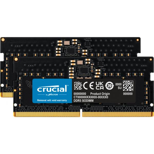 Crucial CT2K8G48C40S5 memoria 16 GB 2 x 8 GB DDR5 262-pin SO-DIMM (Crucial 16GB DDR5-4800 SODIMM CL40 [)Crucial0649528906540CT2K8G48C40S5