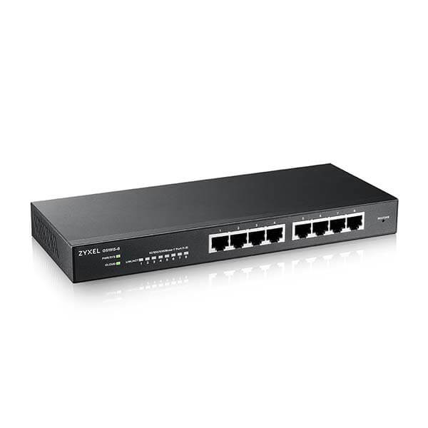 Zyxel GS1915-8 Gestito L2 Gigabit Ethernet [10/100/1000] Nero (Zyxel GS1915 Series GS1915-8 - Switch - managed - smart - 8 x 10/100/1000 - desktop, wall-mountable)Zyxel4718937621903GS1915-8-GB0101F