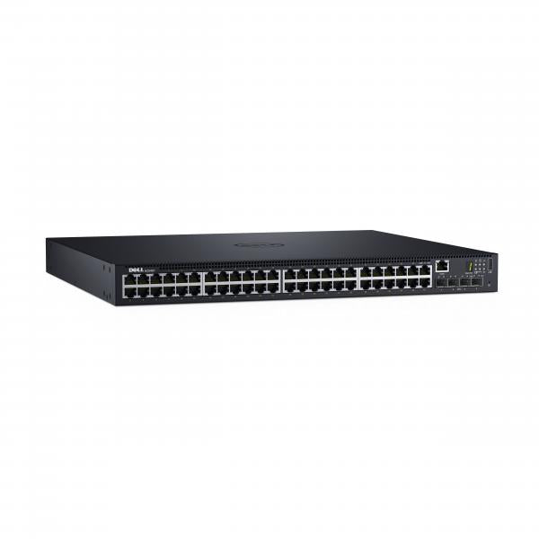 DELL N1548P switch di rete Gestito L2/L3 Gigabit Ethernet [10/100/1000] Supporto Power over Ethernet [PoE] 1U Nero (DELL SWITCH N1548P 48G POE 4SFP)DellN1548P