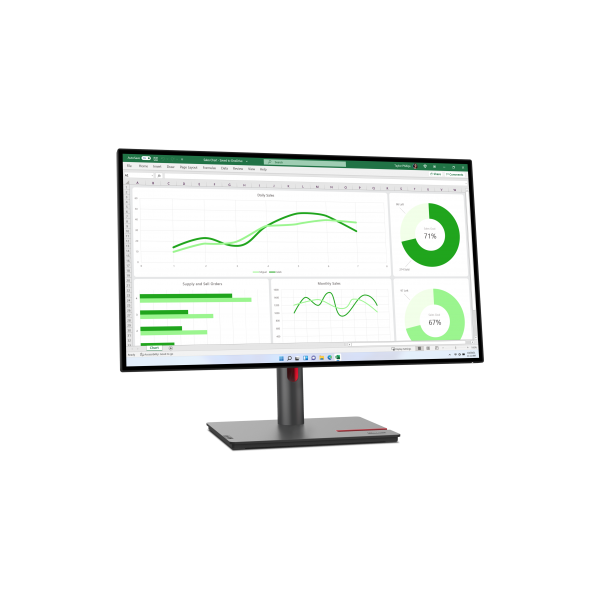 Lenovo ThinkVision P27q-30 Monitor PC 68,6 cm [27] 2560 x 1440 Pixel Quad HD LED Nero (P27Q-30 27.0 QHD IPS 350CD/M)Lenovo63A2GAT1EU
