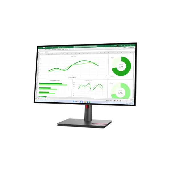 Lenovo ThinkVision P27q-30 Monitor PC 68,6 cm [27] 2560 x 1440 Pixel Quad HD LED Nero (P27Q-30 27.0 QHD IPS 350CD/M)Lenovo63A2GAT1EU