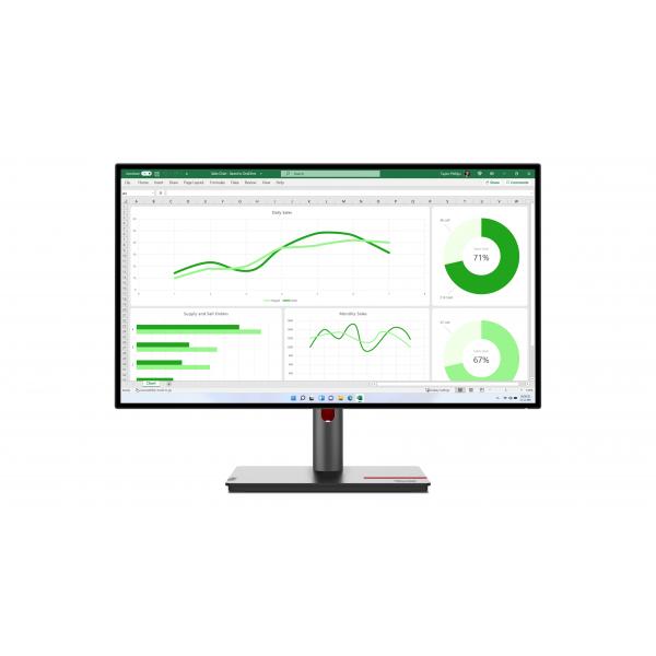 Lenovo ThinkVision P27q-30 Monitor PC 68,6 cm [27] 2560 x 1440 Pixel Quad HD LED Nero (P27Q-30 27.0 QHD IPS 350CD/M)Lenovo63A2GAT1EU