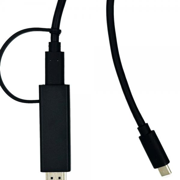 Yealink 330000008024 cavo e adattatore video 1,2 m HDMI tipo A [Standard] USB tipo-C Nero (MSFT - Accessory USB+HDMI AM - to type-c AF - Warranty: 24M)Yealink330000008024