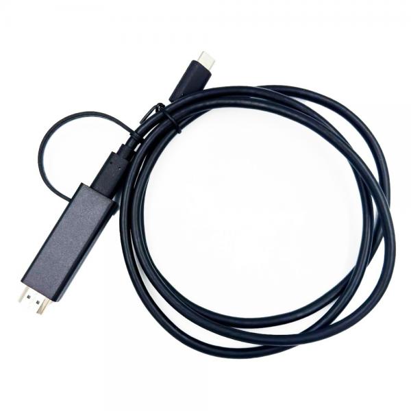 Yealink 330000008024 cavo e adattatore video 1,2 m HDMI tipo A [Standard] USB tipo-C Nero (MSFT - Accessory USB+HDMI AM - to type-c AF - Warranty: 24M)Yealink330000008024
