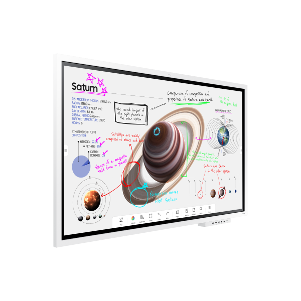 Samsung WM65B lavagna interattiva 165,1 cm [65] 3840 x 2160 Pixel Touch screen Grigio, Bianco (WM65B 165.1 cm [65] VA Wi-Fi - 500 cd/m 4K Ultra HD - Touchscreen 16/7 - Warranty: 36M)SamsungLH65WMBWBGCXEN