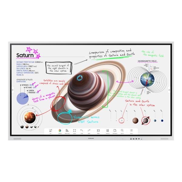 Samsung WM85B lavagna interattiva 2,16 m [85] 3840 x 2160 Pixel Touch screen Grigio, Bianco (WM85B interactive whiteboard - 2.16 m [85] 3840 x 2160 - pixels Touchscreen Light grey HDMI - Warranty: 12M)SamsungLH85WMBWLGCXEN