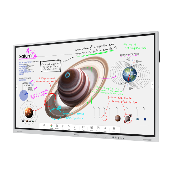 Samsung WM75B lavagna interattiva 190,5 cm [75] 3840 x 2160 Pixel Touch screen Grigio, Bianco (75 INCH SAMSUNG FLIP PRO)SamsungLH75WMBWLGCXEN