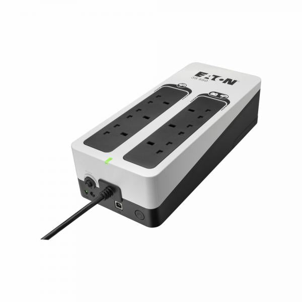 Eaton 3S550B gruppo di continuità [UPS] 330 W 6 presa[e] AC (Eaton 3S Gen2 - UPS - BS, [3] UK, [3] UK surge only, tower - AC 220/230/240 V - 330 Watt - 550 VA - 1-phase - 5 Ah - USB - output connectors: 6 - United Kingdom - black / white)Eaton3553340...