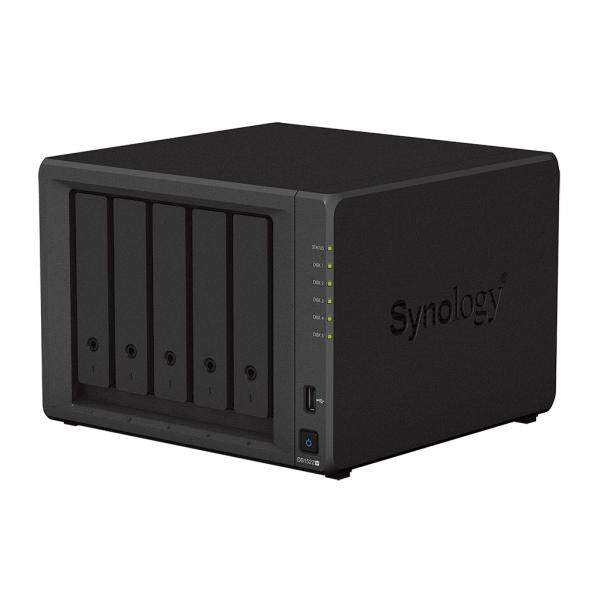 Synology DiskStation DS1522+ server NAS e di archiviazione Tower AMD Embedded R-Series SoC R1600 8 GB DDR4 0 TB DiskStation Manager Nero (Synology Disk Station DS1522+ - NAS server - 5 bays - SATA 6Gb/s - RAID 0, 1, 5, 6, 10, JBOD - RAM 8 GB - Gigabi...