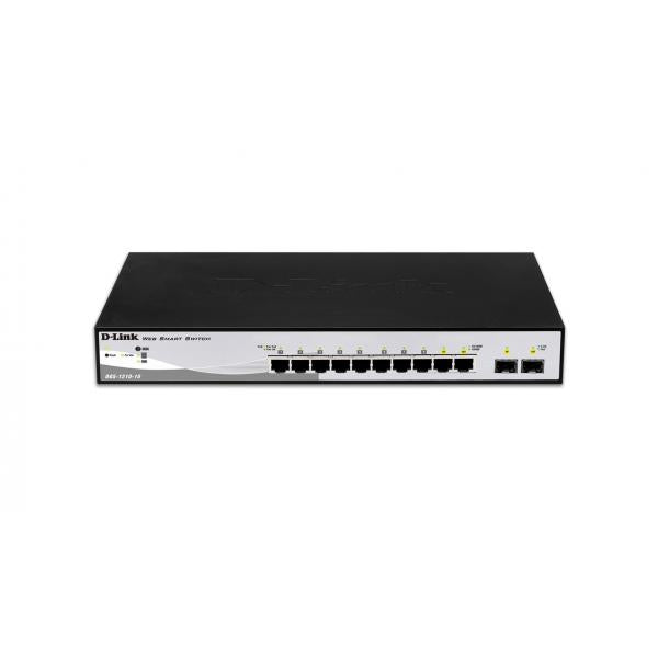 D-Link DGS-1210-10 Gestito L2 Gigabit Ethernet [10/100/1000] 1U Nero, Grigio (10-Port Gigabit Smart Switch - with 2 SFP ports)D-linkDGS-1210-10/E