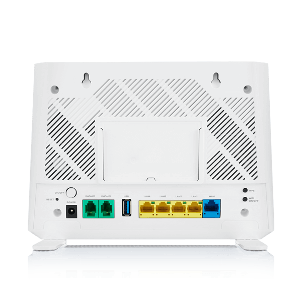 Zyxel EX3301-T0 router wireless Gigabit Ethernet Dual-band [2.4 GHz/5 GHz] Bianco (Zyxel EX3301-T0 - Router wireless switch a 4 porte - 1GbE - Wi-Fi 6 - Dual Band - adattatore per telefono VoIP)Zyxel4718937614967EX3301-T0-EU01V1F