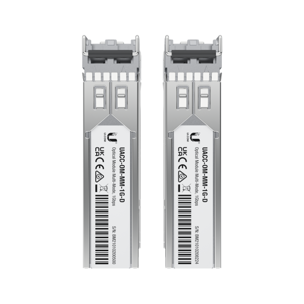 Ubiquiti UACC-OM-MM-1G-D-2 modulo del ricetrasmettitore di rete Fibra ottica 1250 Mbit/s SFP (Ubiquiti SFP UACC-OM-MM-1G-D-2 Multi-Mode Fiber LC [2er-Pack] UF-MM-1G: SFP, 1 Gbps)Ubiquiti0810010076922UACC-OM-MM-1G-D-2