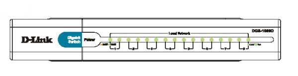 D-Link DGS-1008D/E switch di rete Non gestito Gigabit Ethernet [10/100/1000] Bianco (D-Link DGS 1008D - Switch - 8 x 10/100/1000 - desktop)D-linkDGS-1008D