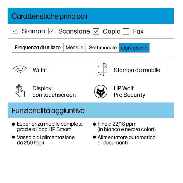 HP OfficeJet Pro 9720e Wireless All-in-One Colore Stampante, Stampa fronte/retro; fotocopiatrice, scanner (OFFICEJET PRO 9720E - AIO LIGHT CEMENT)Hp53N95B#629