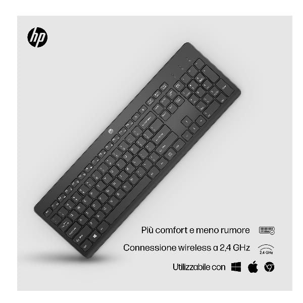 HP Tastiera wireless 230 (230 Wireless Keyboard Black - Warranty: 3M)Hp3L1E7AA#ABZ