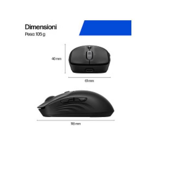 HP Mouse wireless ricaricabile 700 (HP 700 RECHBL WRLS MSE EURO)Hp0198701895107AZ7B0AA#ABB