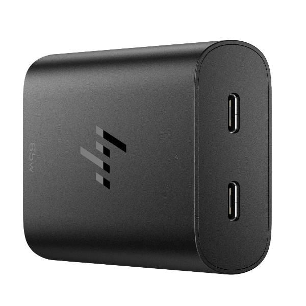 HP Caricabatterie per laptop USB-C GaN da 65 W (HP - Adattatore di alimentazione USB-C - 115/230 V c.a. V - 65 Watt - connettori di uscita 2 - Italia)Hp600Q8UT#ABZ