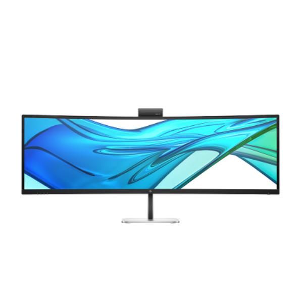 HP Series 5 Pro Monitor per videoconferenze serie 5 Pro 49 DQHD  549pm (HP 549pm - Series 5 Pro - monitor a LED - curvato - 49 - 5120 x 1440 Dual Quad HD @ 165 Hz - VA - 400 cd/m? - 4000:1 - 5 ms - HDMI, DisplayPort, USB-C - nero, argento [supporto])...