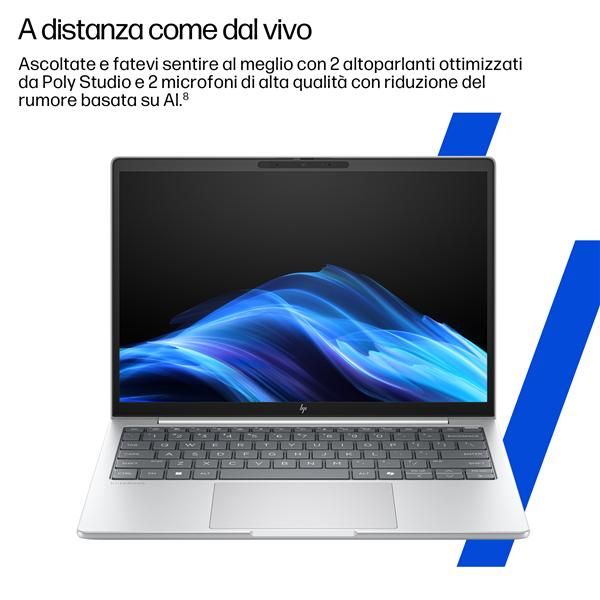 HP EliteBook 8 G1i AI PC Wolf Pro Security Edition Intel Core Ultra 7 255U Computer portatile 35,6 cm [14] WUXGA 24 GB DDR5-SDRAM 1 TB SSD Wi-Fi 6E [802.11ax] Windows 11 Pro Argento (HP EliteBook 8 G1i Notebook AI - AI PC - design della cerniera a 16...