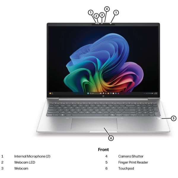 HP ProBook 4 G2a 16 inch Notebook Next Gen AI PC Wolf Pro Security Edition Copilot+ PC AMD Ryzen AI 7 445 Computer portatile 40,6 cm [16] WUXGA 32 GB DDR5-SDRAM 1 TB SSD Wi-Fi 7 [802.11be] Windows 11 Pro Argento (HP PB4G2a16NGAI RAI7445 16 32GB/1T PC...