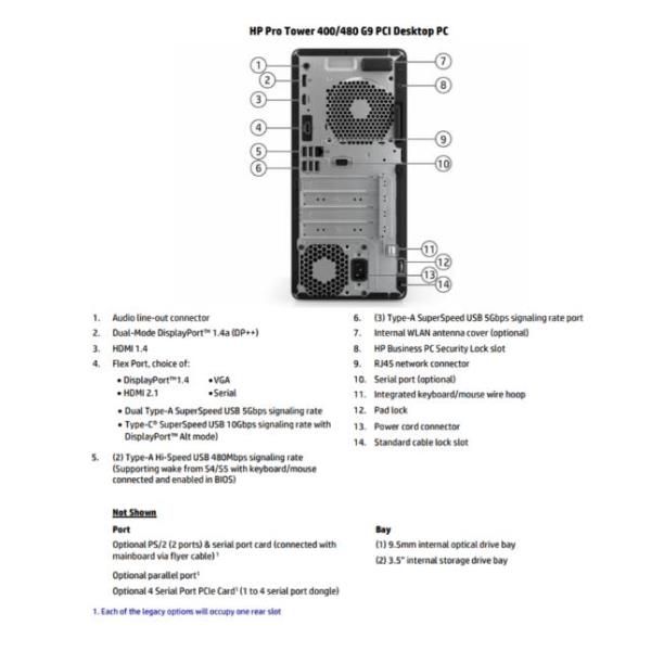 HP Pro Tower 400 G9 PCI Intel Core i7 i7-14700 16 GB DDR5-SDRAM 512 GB SSD Windows 11 Pro PC Nero (HP Pro 400 G9 - Tower Core i7 i7-14700 / fino a 5.4 GHz - vPro - RAM 16 GB - SSD 512 GB - NVMe - UHD Graphics 770 - Gigabit Ethernet - Win 11 Pro -moni...